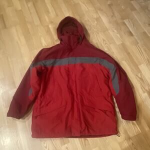 Vintage LL Bean Mens XLT XL Tall 2 In 1 Winter / Fall / Spring Coat Jacket Hood